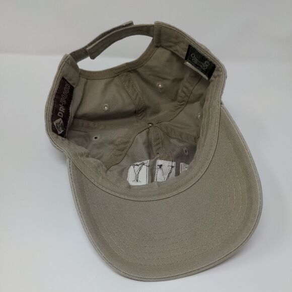 Ivy Design Strapback Hat Tan One Size Embroidered 6 Panel Dri-Duck - Picture 7 of 10